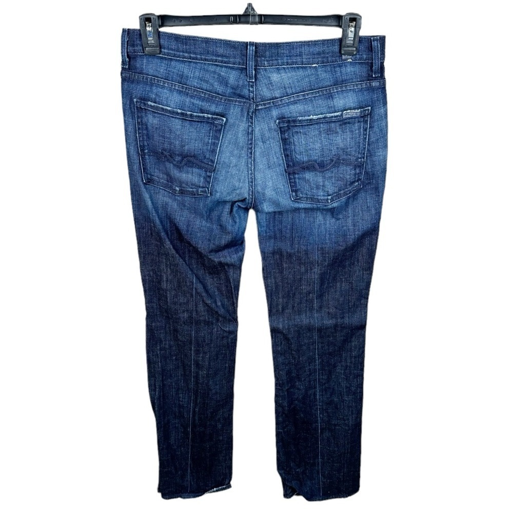 7 for All Mankind High Waist Bootcut Blue Jeans Size 32 - Picture 2 of 9
